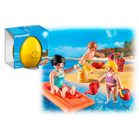 Playmobil Maman et enfants a la plage 4941