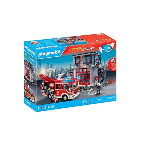 Playmobil actions heroes 50 Poste de pompiers mega 71603