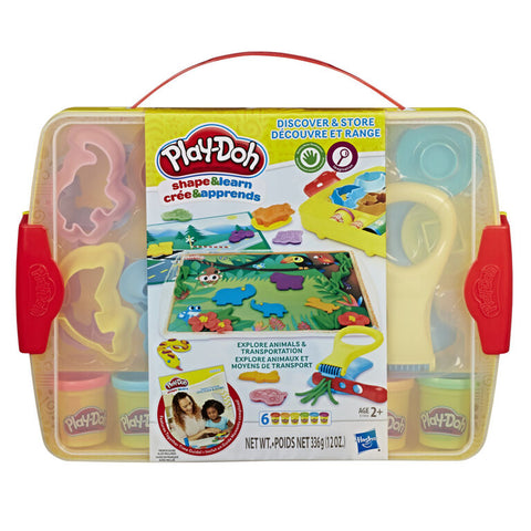 Play-Doh  Valise Pâte à modeler - Explore animaux et moyens de transports