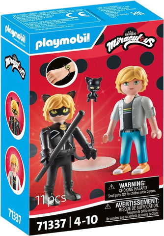 Playmobil Miraculous Adrien et chat noir 71337