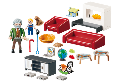 Playmobil Dollhouse Salon avec cheminée 70207